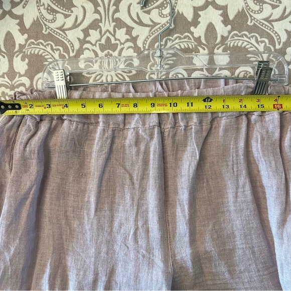Wide leg linen pant, color pale pink, runs L/XL. - Picture 6 of 7